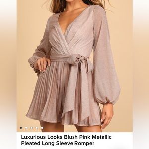 Lulus - Metallic Blush romper